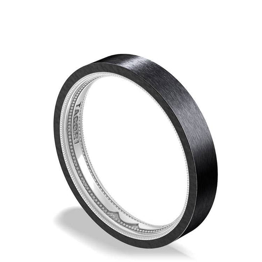 TACORI Couple | Titanium Two-Tone Flat Wedding Band - 4mm 1594BTWMLG