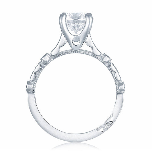 Sculpted Crescent | Round Solitaire Engagement Ring 202-2RD7