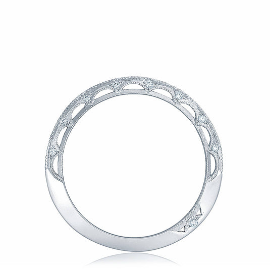 Reverse Crescent | Channel Set Wedding Band 2617B12