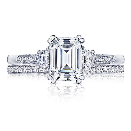 Simply TACORI | Emerald 3-Stone Engagement Ring 2659EC75X55