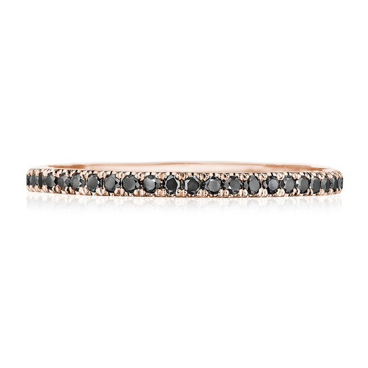 Sculpted Crescent | String of Black Diamonds Ring 266715BETBD