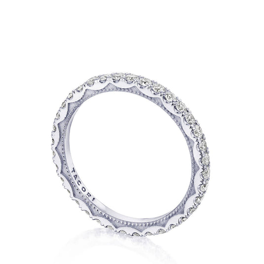 Sculpted Crescent | String of Diamonds Ring 2667BET
