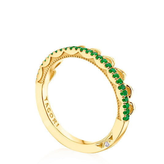 Sculpted Crescent | Crescent Crown Ring with Emerald 2674B12EMY