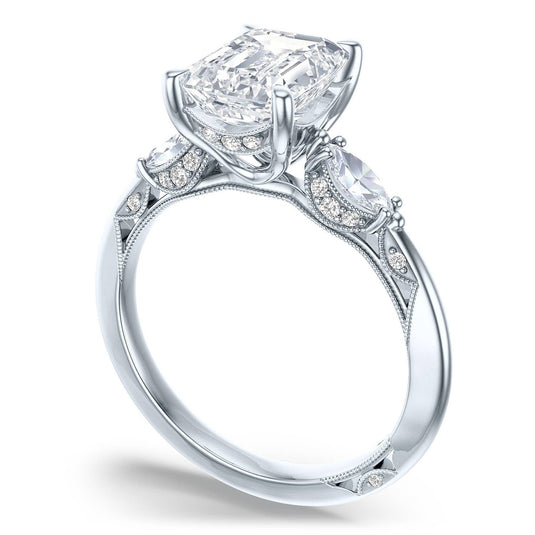 Simply TACORI | Emerald 3-Stone Engagement Ring 2685ec8x6