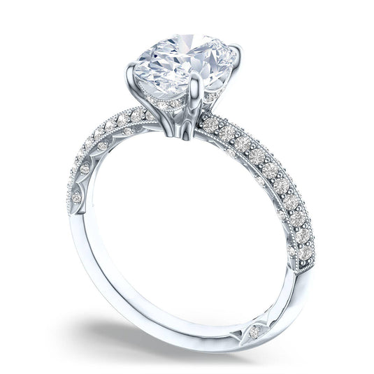 Sculpted Crescent | Oval Solitaire Engagement Ring 2686ov85x65