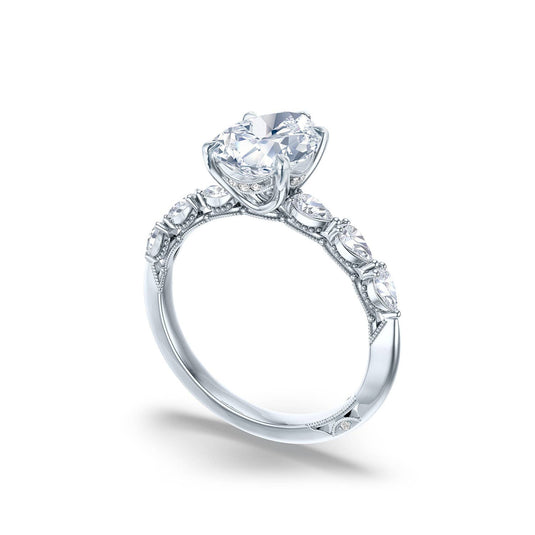 Sculpted Crescent | Pear Solitaire Engagement Ring 2687ps10x7