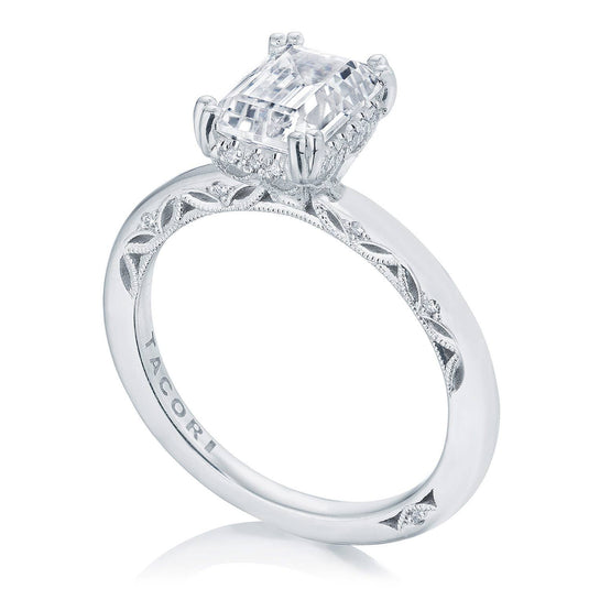 Dantela | Emerald Solitaire Engagement Ring 268917EC8X6