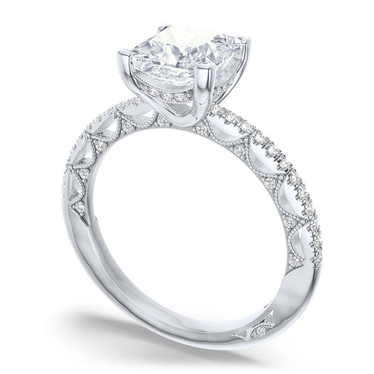 Lunetta Crescent | Princess Solitaire Engagement Ring 272017PR65