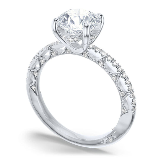 Lunetta Crescent | Round Solitaire Engagement Ring 272017RD65