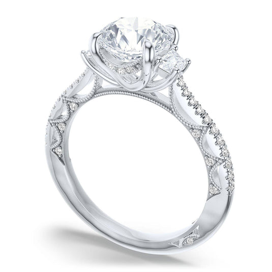 Lunetta Crescent | Round 3-Stone Engagement Ring 272417RD65