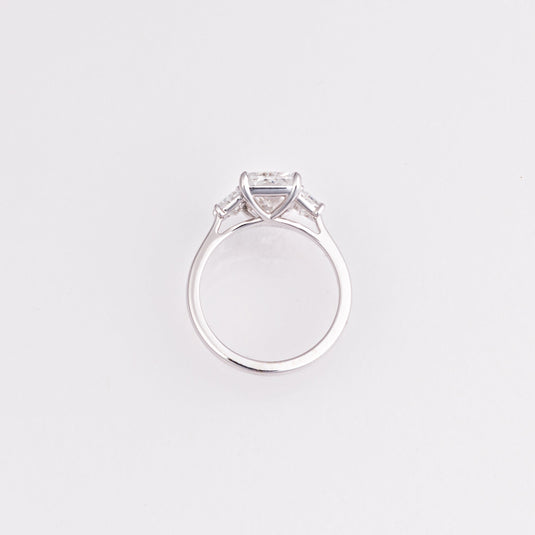 3.91 CT Radiant Three-Stone Lab-Grown Diamond Engagement Ring