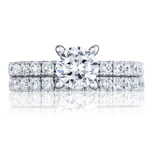 Sculpted Crescent | Round Solitaire Engagement Ring 33-25RD65