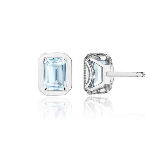 TACORI Allure | Emerald Sky Blue Topaz Stud Earring - 1.4ct FE823EC55X4BT