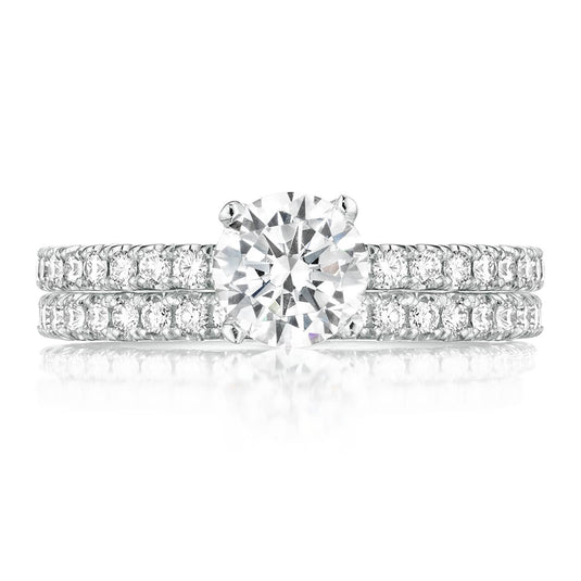 Petite Crescent | Round Solitaire Engagement Ring HT2545RD65