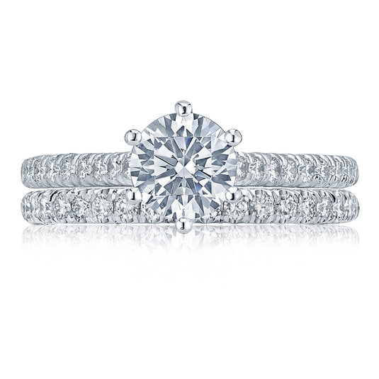 Petite Crescent | Round Solitaire Engagement Ring HT2546RD65