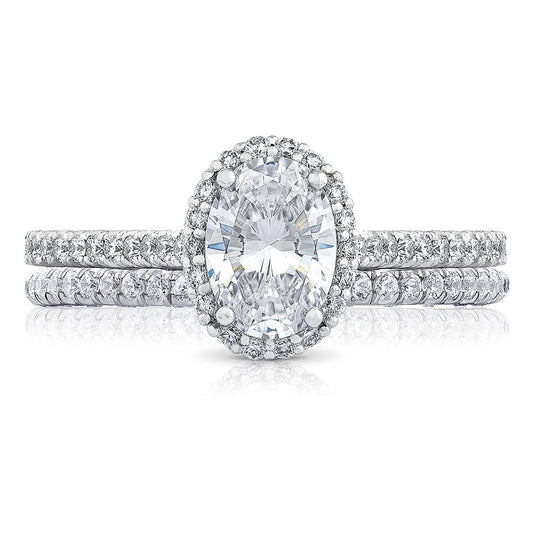 Petite Crescent | Oval Bloom Engagement Ring HT254715OV75X55