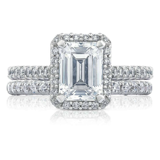 Petite Crescent | Emerald Bloom Engagement Ring HT2547EC8X6