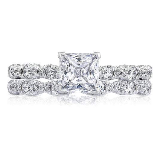 Petite Crescent | Princess Solitaire Engagement Ring HT2558PR55
