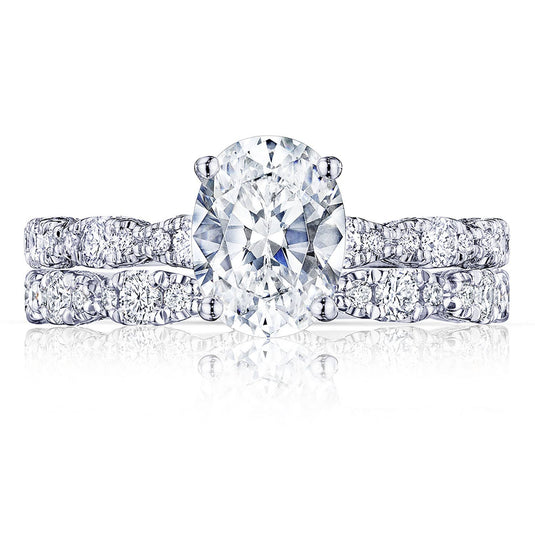 Petite Crescent | Oval Solitaire Engagement Ring HT2559OV85X65