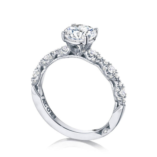 Petite Crescent | Round Solitaire Engagement Ring HT2559RD7
