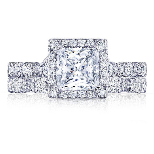 Petite Crescent | Princess Bloom Engagement Ring HT2560PR55