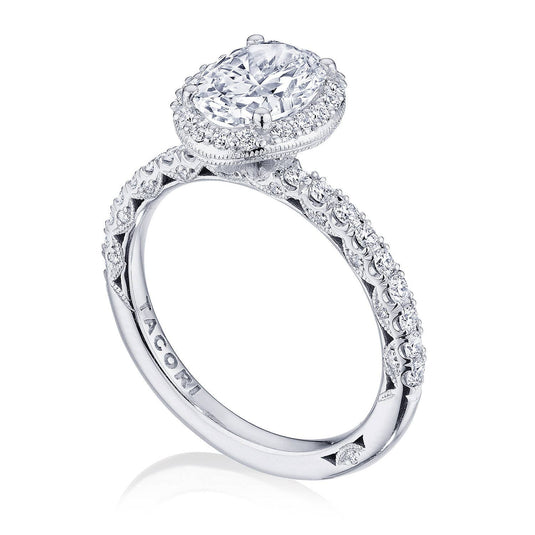Petite Crescent | Oval Bloom Engagement Ring HT2572OV85X65W