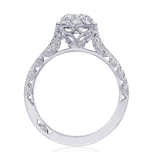 Petite Crescent | Round, Oval Bloom Engagement Ring HT2576RDOV65