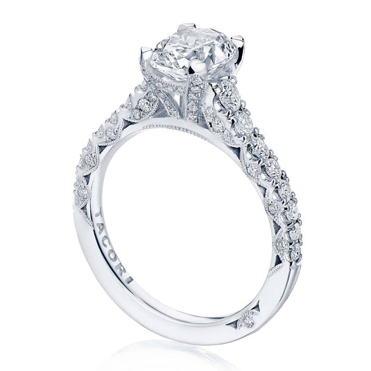 Petite Crescent | Oval Solitaire Engagement Ring HT2579OV85X65