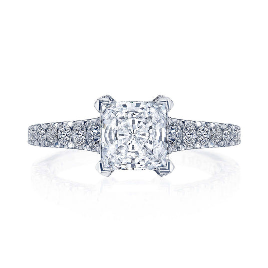 Petite Crescent | Princess Solitaire Engagement Ring HT2579PR65