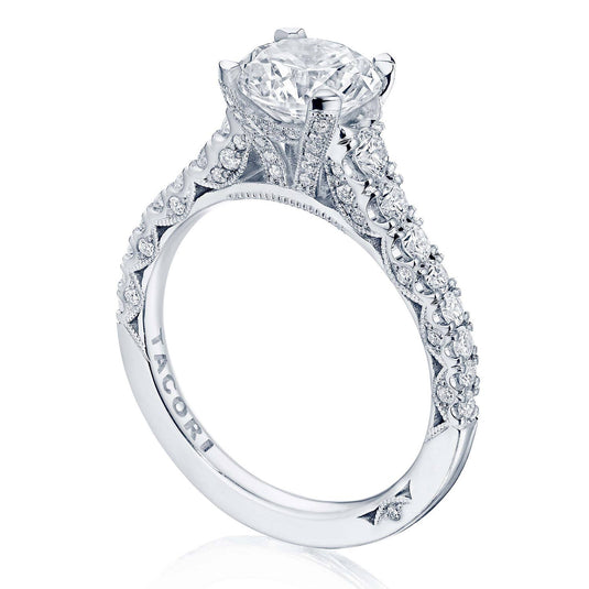 Petite Crescent | Round Solitaire Engagement Ring HT2579RD75